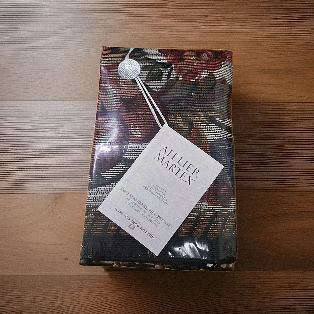 2 Atelier Martex Standard Pillowcases Fruit Floral Designer Luxury Percale