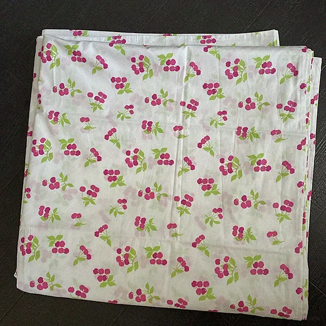 Company Store Kids Cotton Queen Size Duvet Cover Cherries Cherry Print NWOT New