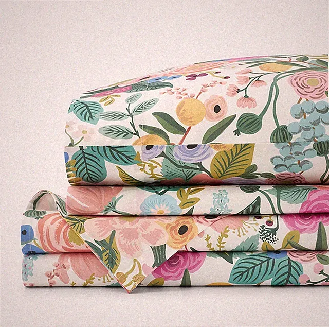 Garden Party Classic Cool Cotton Percale Bed Sheet Set - Multi, Twin