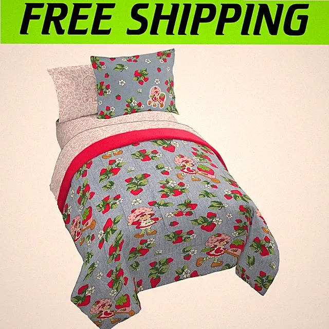 Officially Licensed Strawberry Shortcake Bed Set for Kids-*