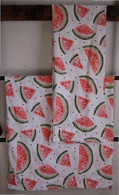 Set of 2 Garnet Hill Organic Cotton Watermelon Standard Pillow Cases