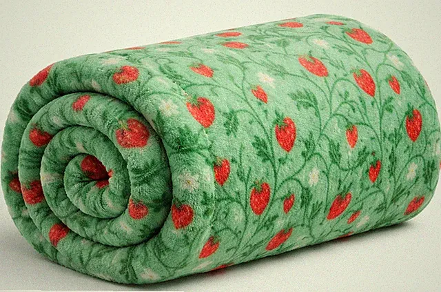 The Big One Oversized Strawberry Vines Plush Throw Blanket Soft 60" x 72"