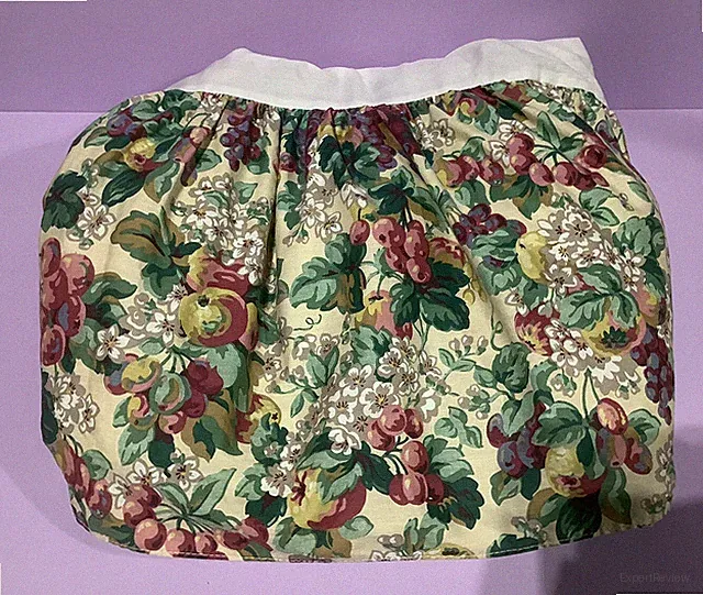 Vintage 90s Laura Ashley Twin Bedskirt Dust Ruffle Rubens Floral Fruit Grapes
